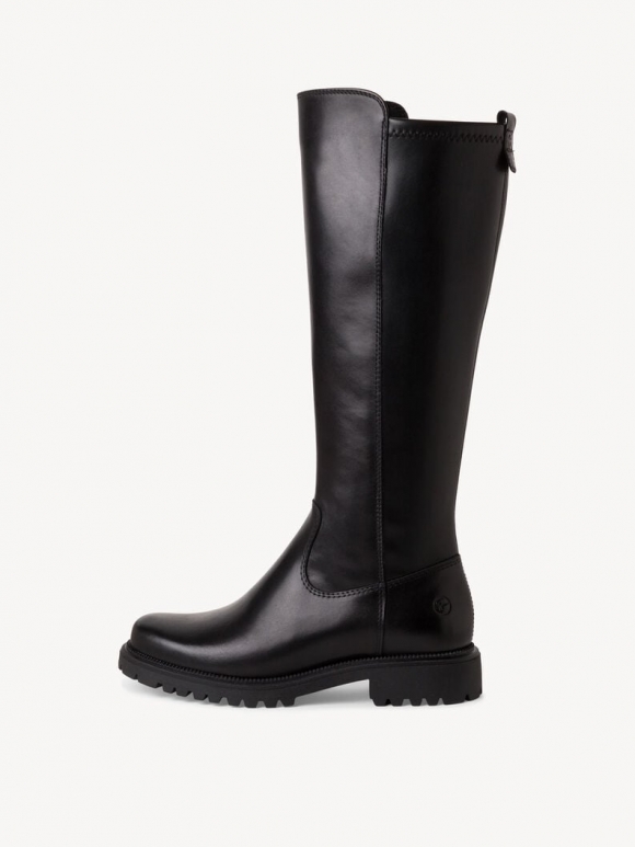 Tamaris Lederstiefel - Schwarz Tamaris Lederstiefel - Schwarz