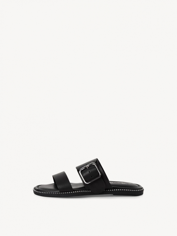 Tamaris Lederpantolette - Schwarz Tamaris Lederpantolette - Schwarz