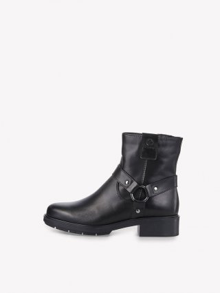 Tamaris Lederstiefelette - Schwarz Tamaris Lederstiefelette - Schwarz