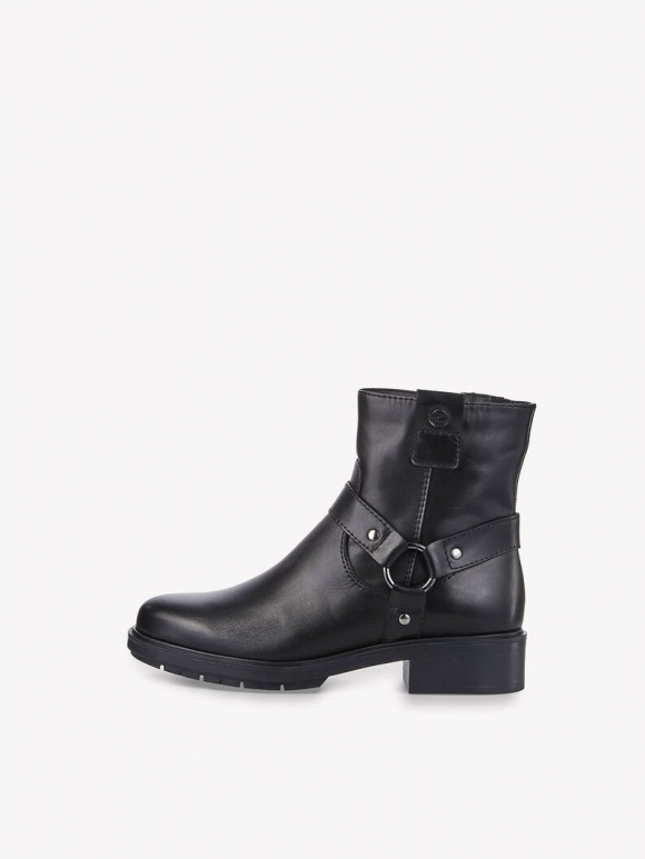Tamaris Lederstiefelette - Schwarz Tamaris Lederstiefelette - Schwarz