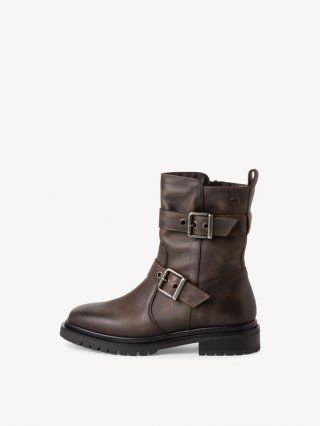 Tamaris Lederstiefelette - Braun Tamaris Lederstiefelette - Braun