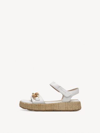 Tamaris Ledersandalette - Weiß