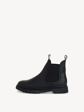 Tamaris Leder Chelsea Boot - Schwarz Tamaris Leder Chelsea Boot - Schwarz