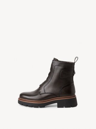 Tamaris Lederstiefelette - Grün