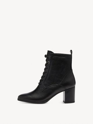 Tamaris Lederstiefelette - Schwarz Tamaris Lederstiefelette - Schwarz