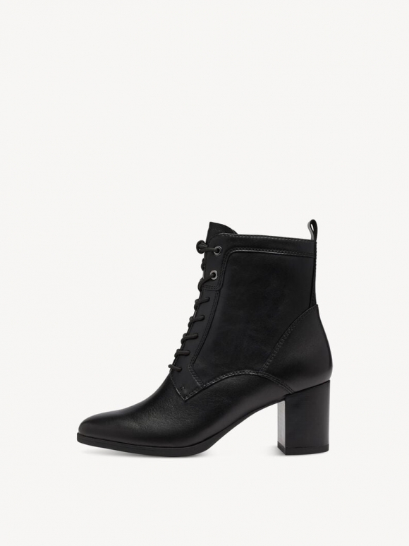 Tamaris Lederstiefelette - Schwarz Tamaris Lederstiefelette - Schwarz