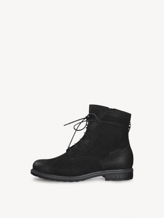 Tamaris Lederstiefelette - Schwarz Tamaris Lederstiefelette - Schwarz