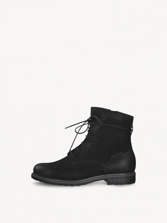 Tamaris Lederstiefelette - Schwarz Tamaris Lederstiefelette - Schwarz