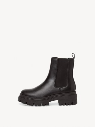 Tamaris Leder Chelsea Boot - Schwarz Tamaris Leder Chelsea Boot - Schwarz
