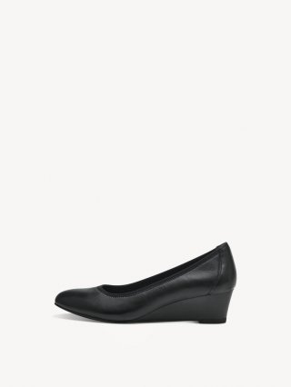 Tamaris Lederkeilpumps - Schwarz Tamaris Lederkeilpumps - Schwarz
