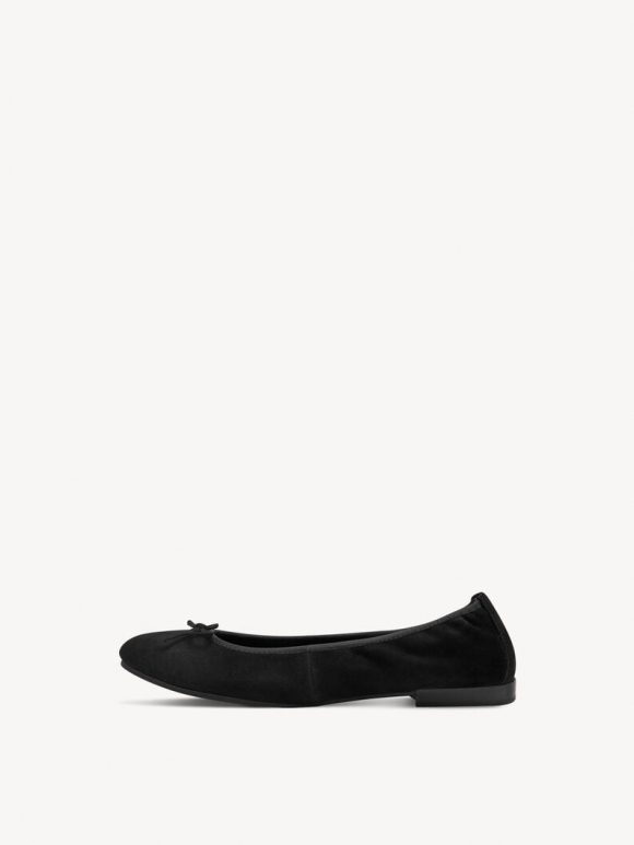 Tamaris Lederballerina - Schwarz Tamaris Lederballerina - Schwarz