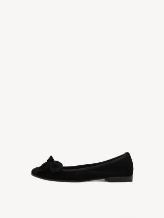 Tamaris Lederballerina - Schwarz Tamaris Lederballerina - Schwarz