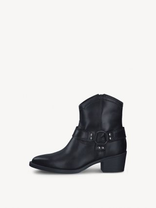 Tamaris Lederstiefelette - Schwarz Tamaris Lederstiefelette - Schwarz