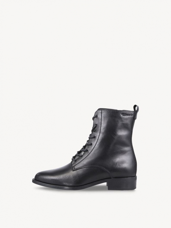 Tamaris Lederstiefelette - Schwarz Tamaris Lederstiefelette - Schwarz