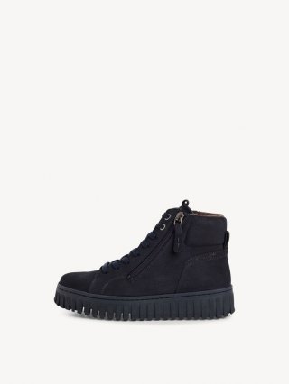 Tamaris Lederstiefelette - Blau