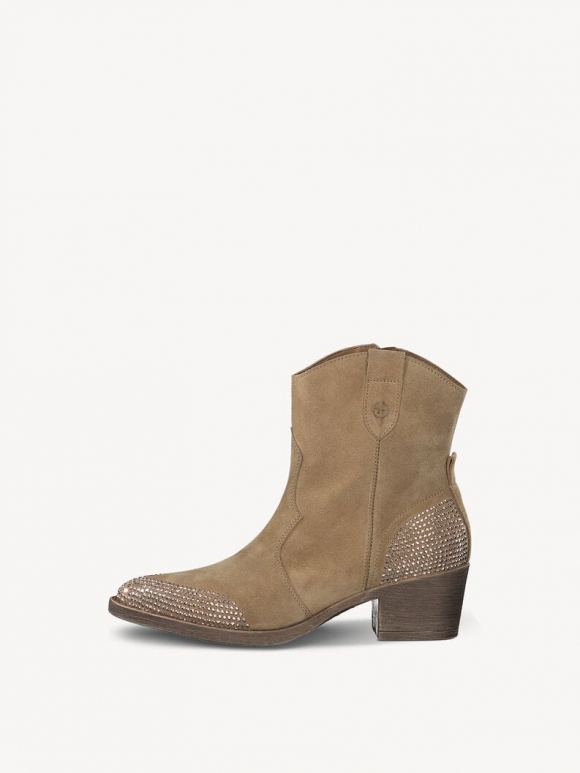 Tamaris Lederstiefelette - Beige Tamaris Lederstiefelette - Beige