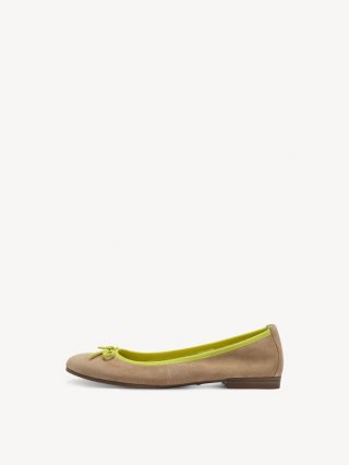 Tamaris Lederballerina - Beige