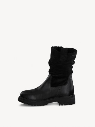 Tamaris Lederstiefelette - Schwarz Warmfutter Tamaris Lederstiefelette - Schwarz Warmfutter
