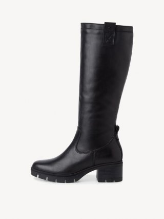Tamaris Lederstiefel - Schwarz Tamaris Lederstiefel - Schwarz