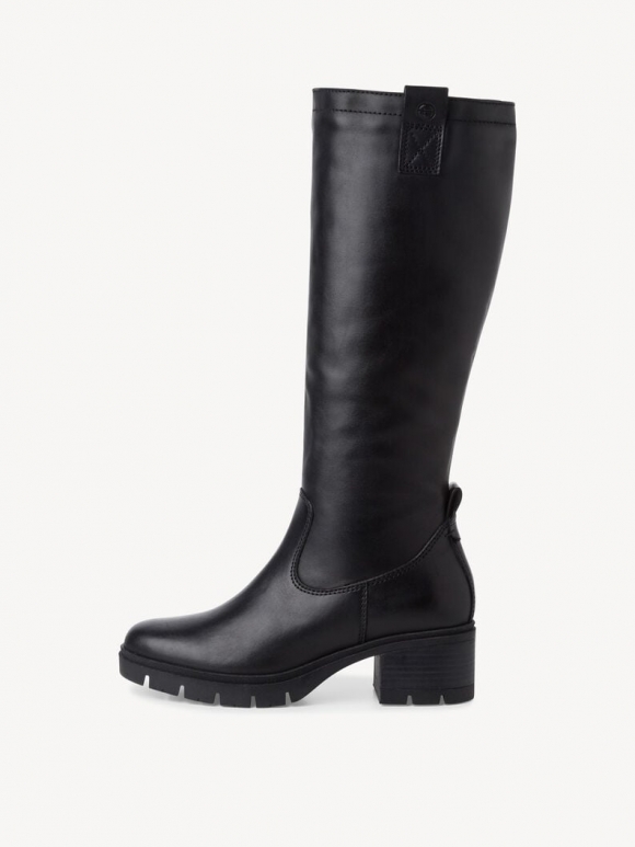 Tamaris Lederstiefel - Schwarz Tamaris Lederstiefel - Schwarz
