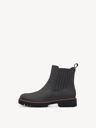 Tamaris Leder Chelsea Boot - Grau