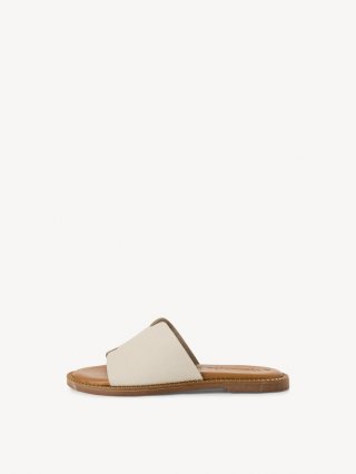 Tamaris Lederpantolette - Beige