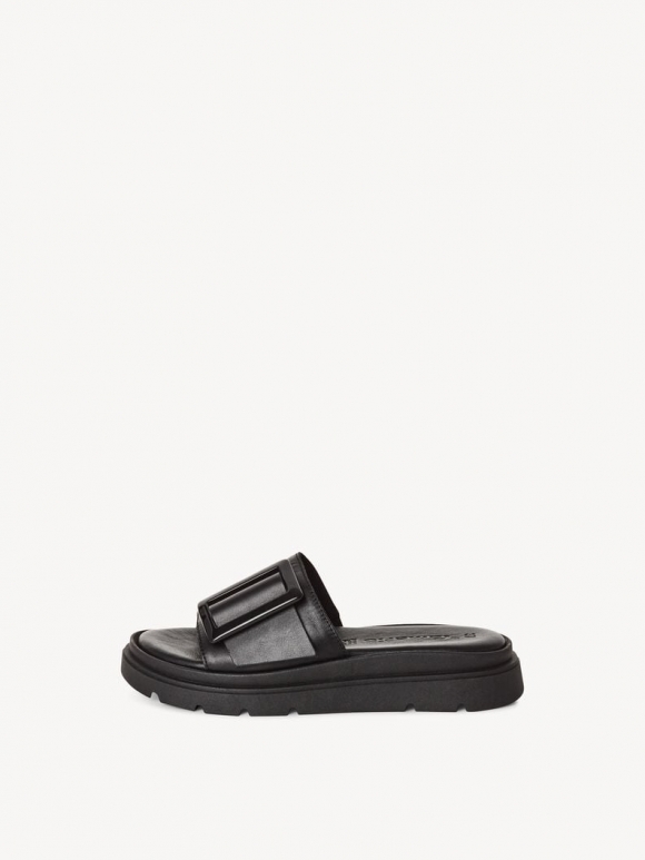 Tamaris Lederpantolette - Schwarz Tamaris Lederpantolette - Schwarz