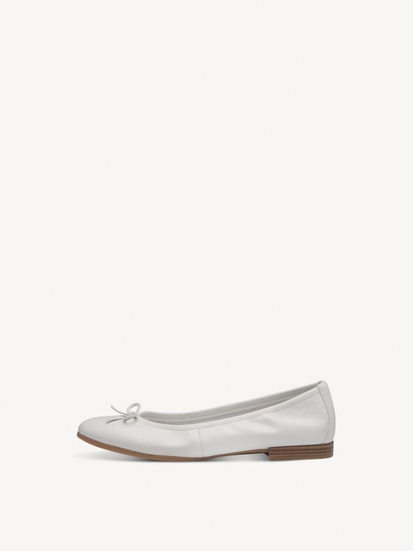 Tamaris Lederballerina - Weiß