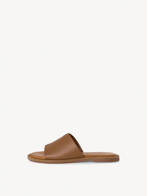 Tamaris Lederpantolette - Braun Tamaris Lederpantolette - Braun