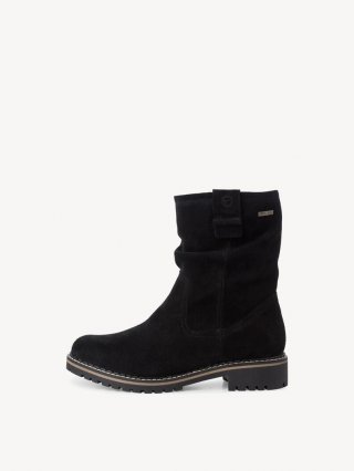 Tamaris Lederstiefelette - Schwarz Warmfutter