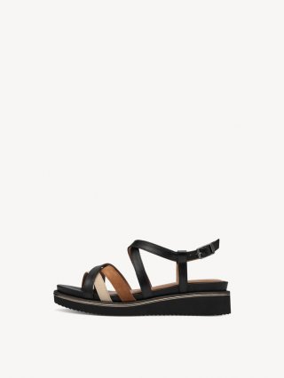 Tamaris Ledersandalette - Schwarz