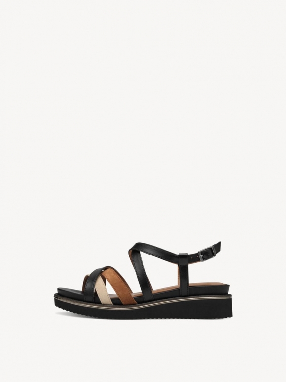 Tamaris Ledersandalette - Schwarz