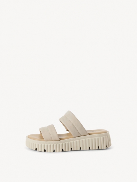 Tamaris Lederpantolette - Beige Tamaris Lederpantolette - Beige