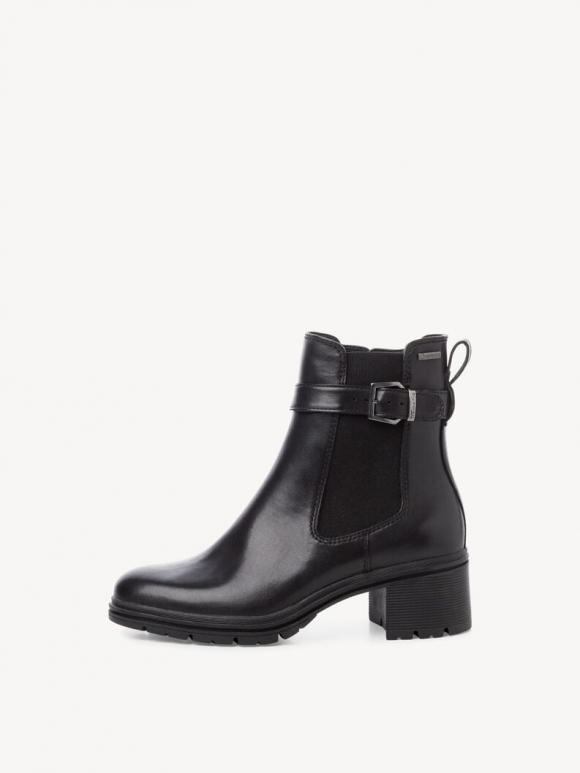 Tamaris Leder Stiefelette Gore-tex - Schwarz