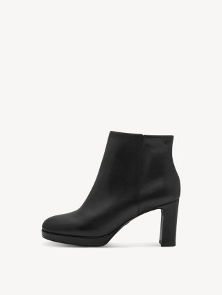 Tamaris Lederstiefelette - Schwarz Tamaris Lederstiefelette - Schwarz