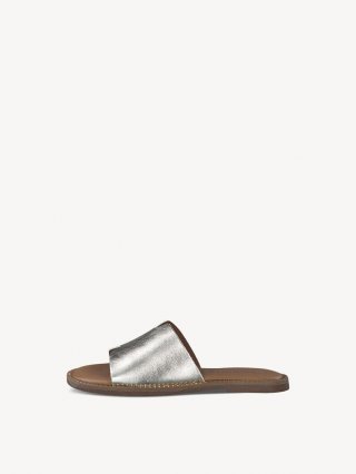 Tamaris Lederpantolette - Gold