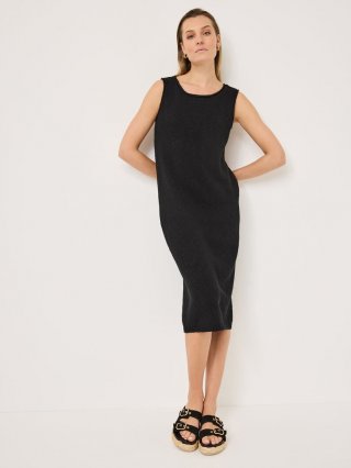 Tamaris Strickkleid - Schwarz