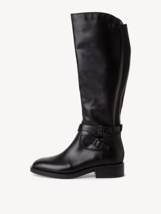 Tamaris Lederstiefel - Schwarz Tamaris Lederstiefel - Schwarz