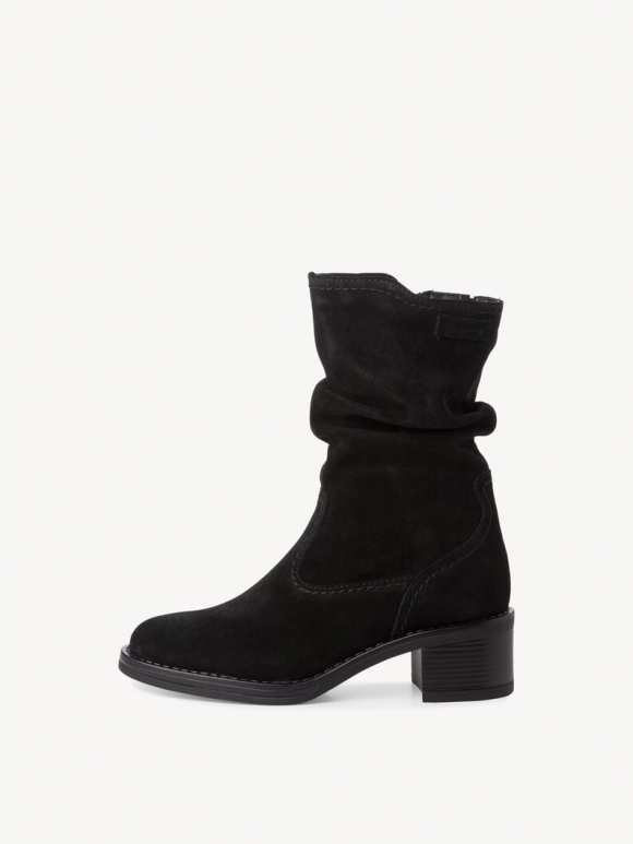 Tamaris Lederstiefelette - Schwarz Tamaris Lederstiefelette - Schwarz