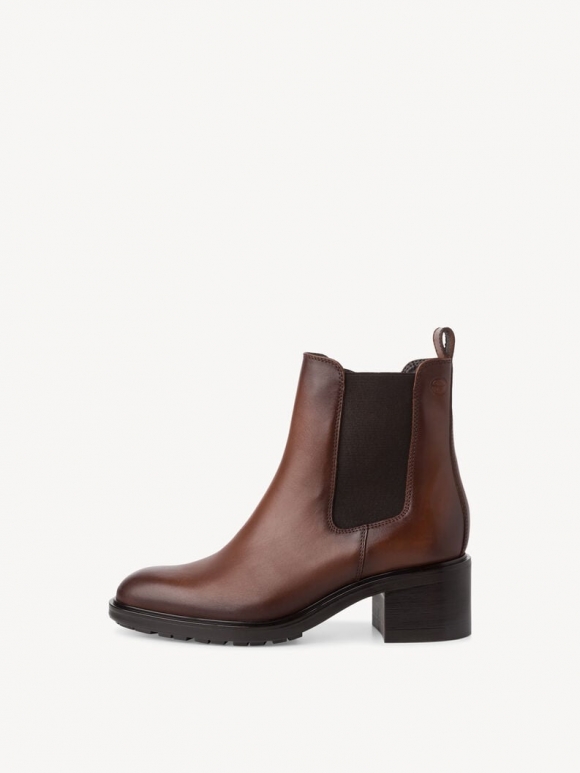Tamaris Leder Chelsea Boot - Braun