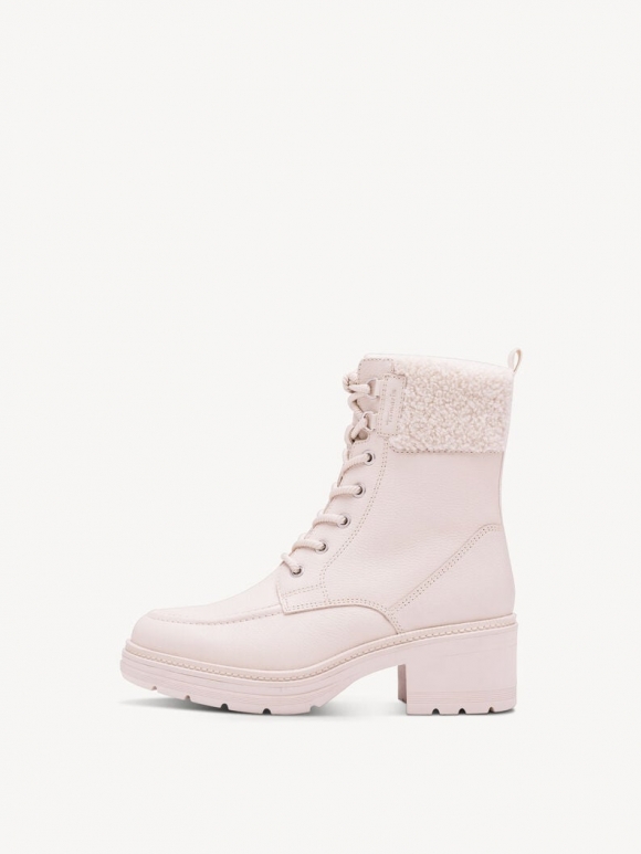 Tamaris Lederstiefelette - Beige Warmfutter