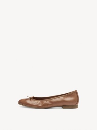 Tamaris Lederballerina - Braun Tamaris Lederballerina - Braun
