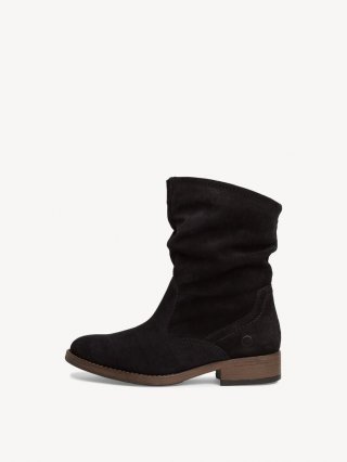 Tamaris Lederstiefelette - Schwarz Tamaris Lederstiefelette - Schwarz