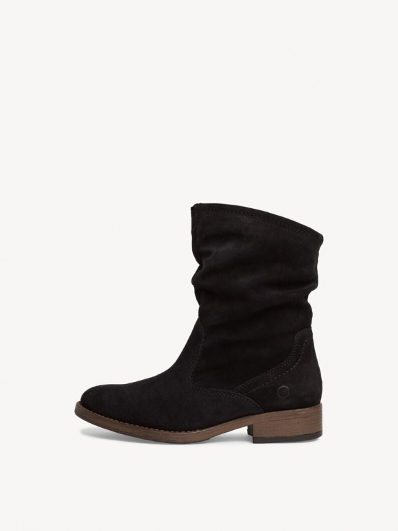 Tamaris Lederstiefelette - Schwarz Tamaris Lederstiefelette - Schwarz