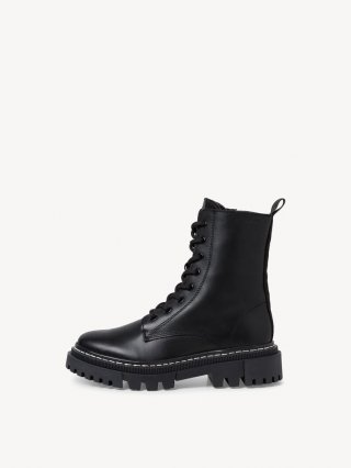 Tamaris Lederstiefelette - Schwarz Tamaris Lederstiefelette - Schwarz