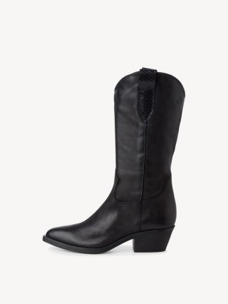 Tamaris Lederstiefel - Schwarz Tamaris Lederstiefel - Schwarz