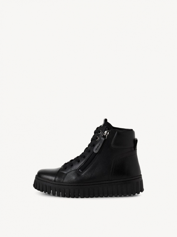 Tamaris Lederstiefelette - Schwarz Tamaris Lederstiefelette - Schwarz