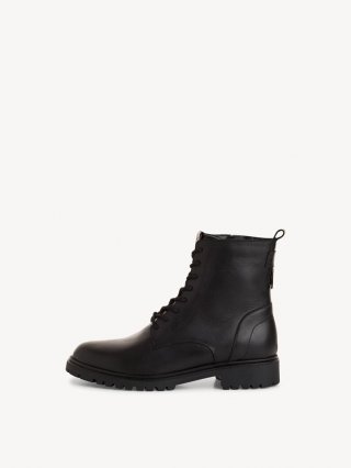 Tamaris Lederstiefelette - Schwarz Warmfutter