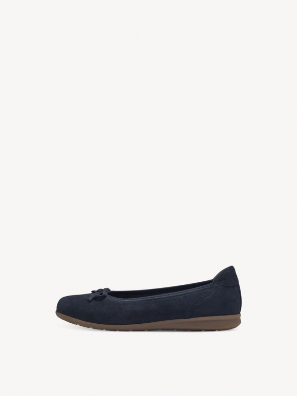 Tamaris Lederballerina - Blau