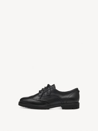 Tamaris Lederhalbschuh - Schwarz Tamaris Lederhalbschuh - Schwarz